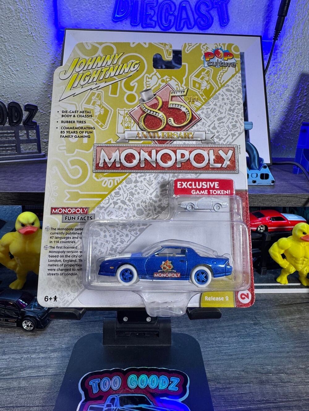 Johnny Lightning White Lightning Chase monopoly 1985 Chevy Camaro Z28